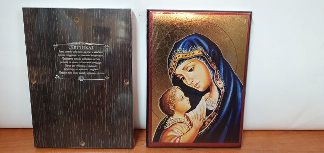 obraz ikona 13x18cm MATKA BOSKA Z DZIECIĄTKIEM
