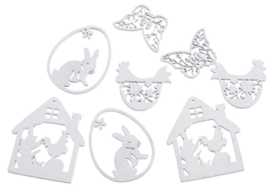 ażurowe wykrawanki wielkanocne 4cm - 6cm 8szt. | G2467