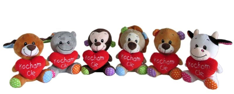 zwierzęta z sercem Kocham Cię 15cm | Z2426