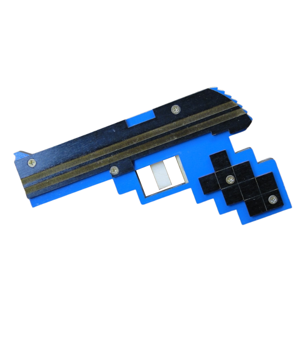 drewniany pistolet Minecraft na gumki 20 x 11cm P1144W2
