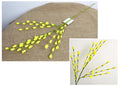 gałązka z kwiatkami wys.70cm kwiat piankowy 2 x 1cm żółta MZ-024B