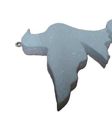 gołąb styropianowy 2szt. brokat 15/2cm | 536