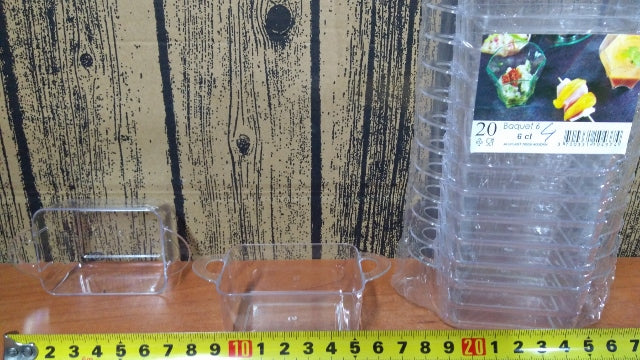 pojemniki plastikowe 20szt. na przekąski 60ml | 33-20