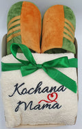 zestaw dla mamy -kapcie+ręcznik