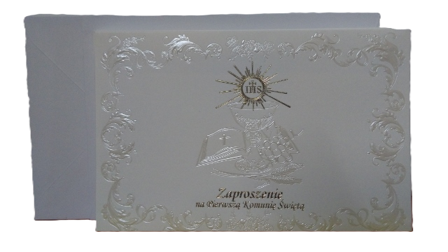 zaproszenia 10szt KOMUNIA ŚWIĘTA 3509