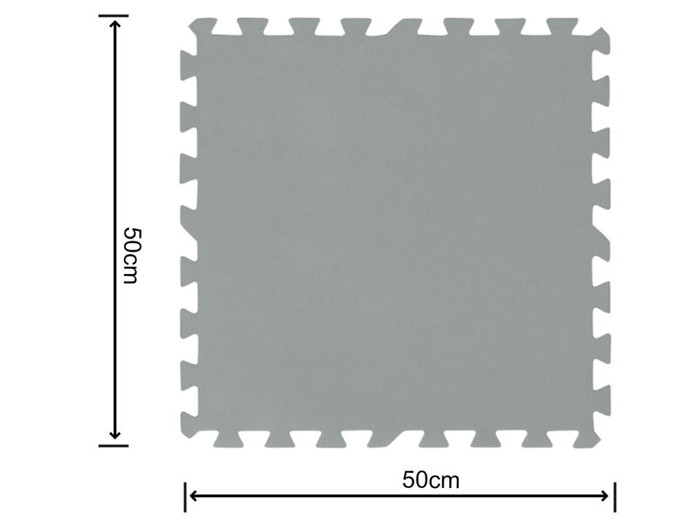 piankowa mata pod basen szara 50 x 50cm 9szt 2,25m2 Bestway 58639