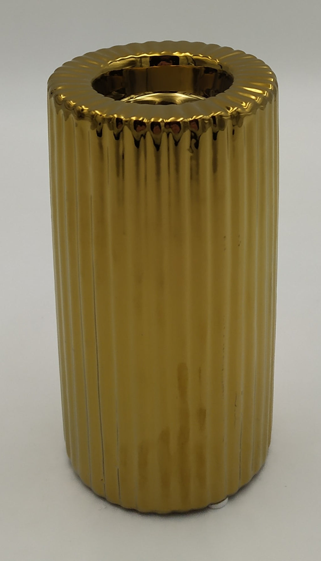 świecznik ceramiczny na tea light  ZŁOTY CHROM | RC791-84