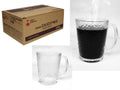 kubek 6szt  szklanka 300 ml z uchem tłoczony wzór KROPKI 10 x 8 cm GLM-50504C