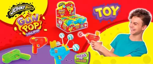 lizaki pistolet GUN TOP LOLLIPOP 12 szt.