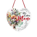 Drewniana tabliczka serce wzbogacona lakierem UV z napisem "Dla Ciebie Mamo". 15x15 cm