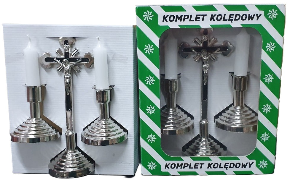 komplet kolędowy zestaw srebrny