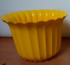 osłonka  / doniczka MUSZELKA  ŻÓŁTA 15 cm