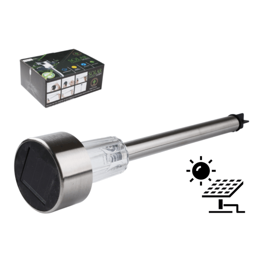 lampa solarna do ogrodu  metalizowana 30 x 4,5cm A6121