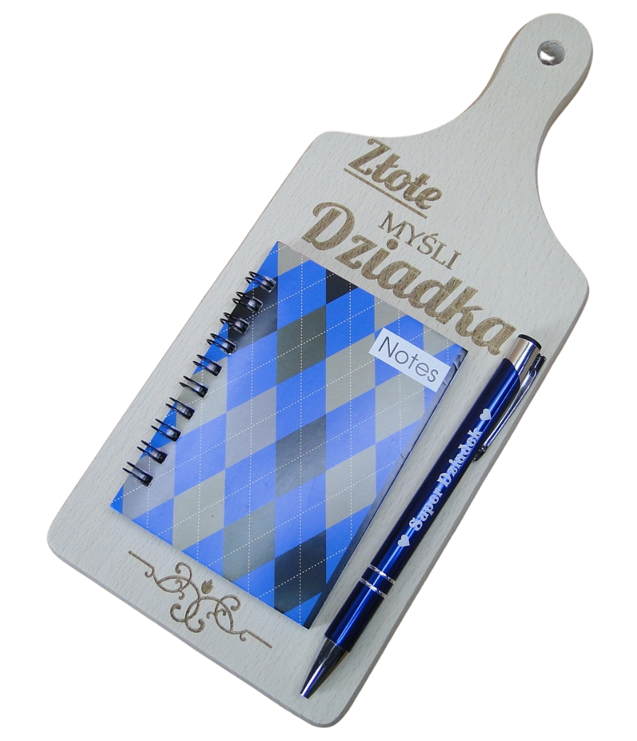 deska + notes długopis DZIADEK   26,5 x 11,5 cm.