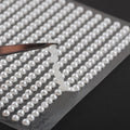 perełki samoprzylepne naklejki dżety kryształki perły ecru 6 mm 504 szt. PID1507