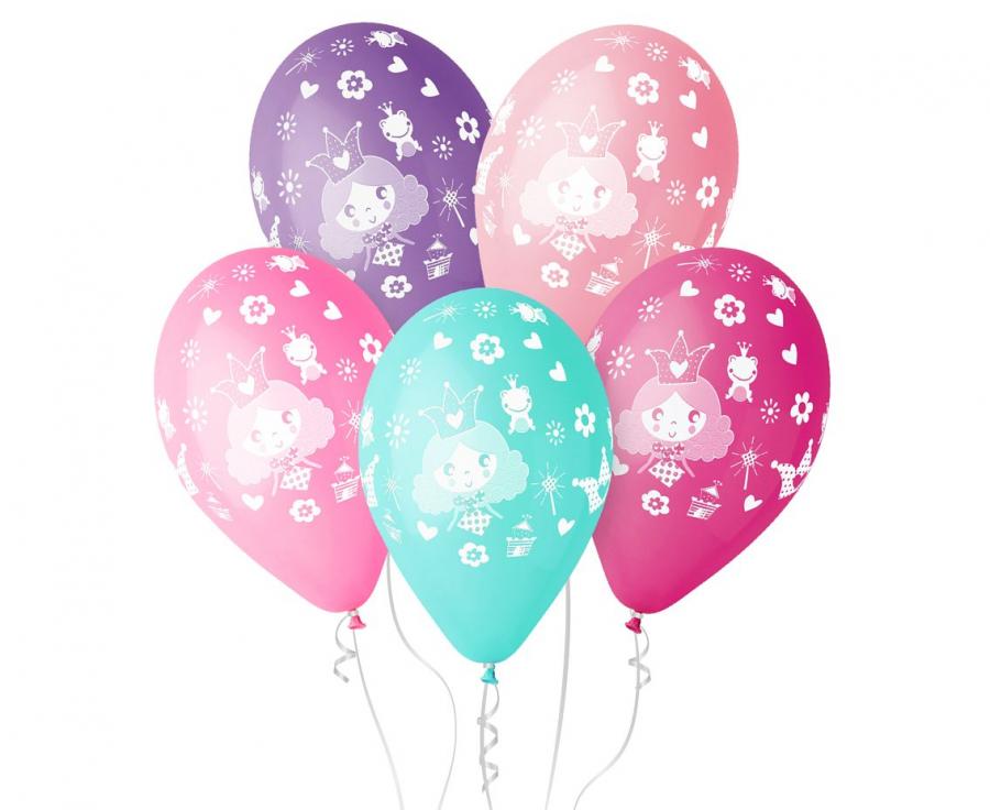 balony 5szt KSIĘŻNICZKI 12'' 30cm  GD-KS1