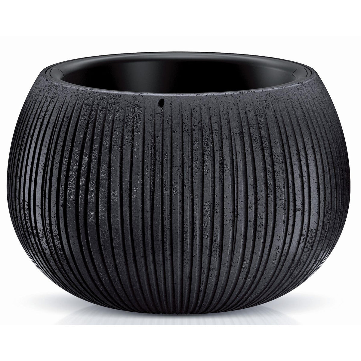 doniczka kula Beton Bowl  z wkładem czarna 24cm | DKB240
