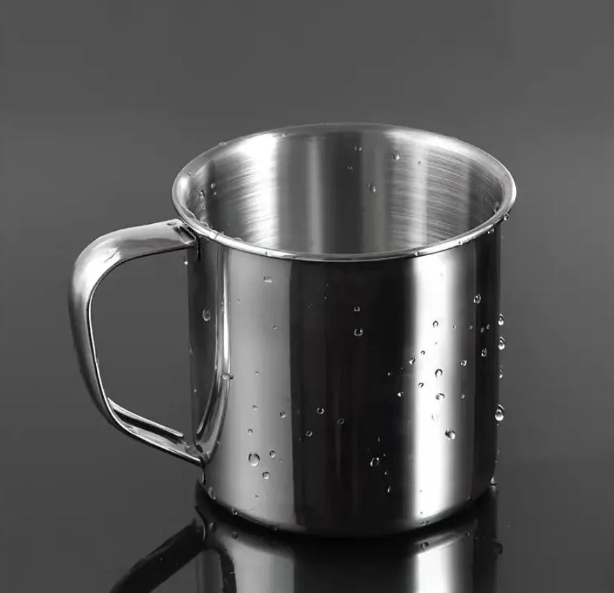 kubek stalowy 13cm z uchem 1,33l. XJ4972