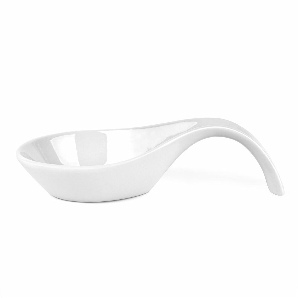 podstawka ceramiczna  pod łyżkę  biała porcelana