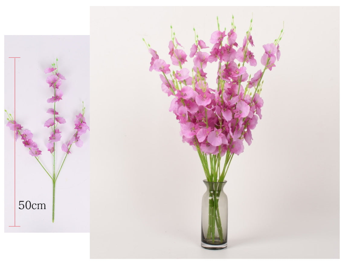 kwiat sztuczny ORCHIDEA 10szt drobna na łodydze 3-ramienna 50 cm  mix KCR-102A,B,C,D,G