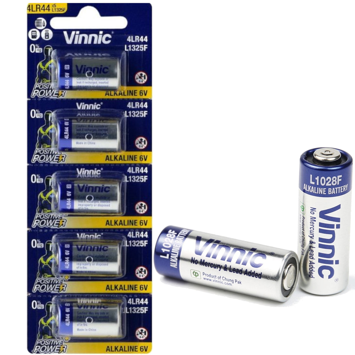bateria alkaliczna  Vinnic 1325 (4LR44) blister - 5szt.