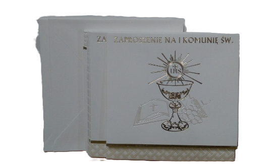 zaproszenia 10szt KOMUNIA ŚWIĘTA 8107