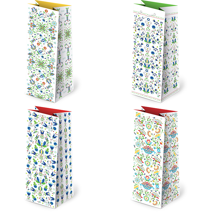 torebki ozdobne 10szt. AL-2 set 55 Folklor kaszubski 12 x 36,9 x 11 cm
