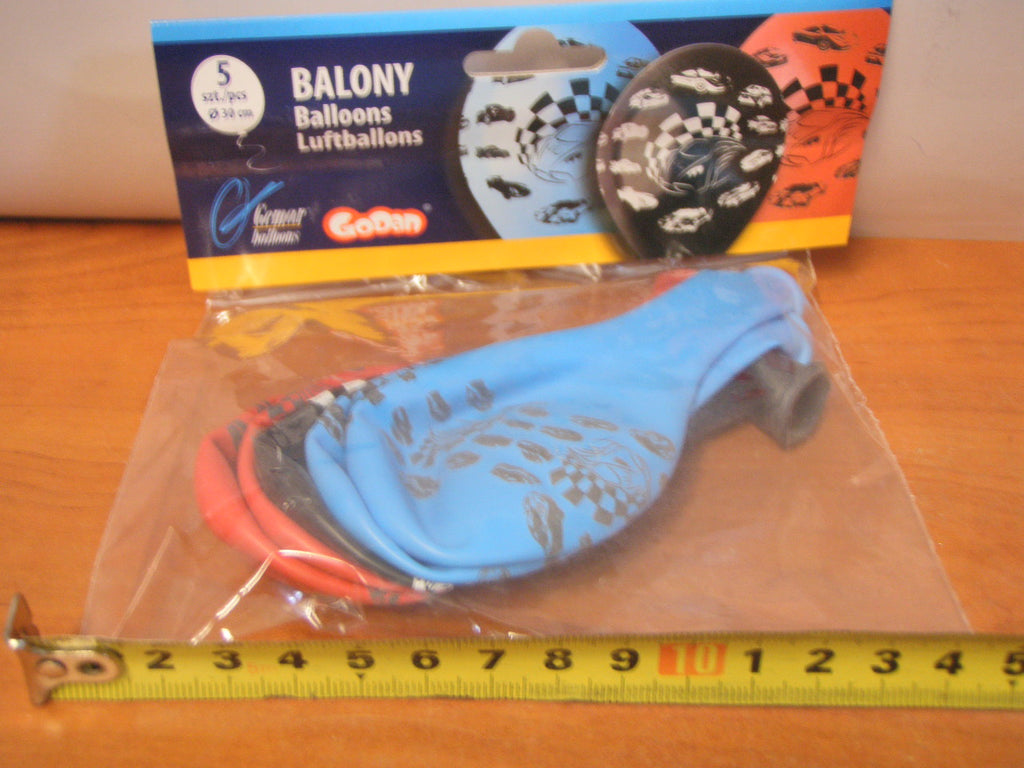 balony 5szt SAMOCHODY 12'' GB/PG31