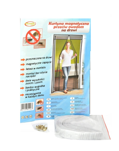 kurtyna magnetyczna na drzwi 100x210/220 CZARNA | HEB1450