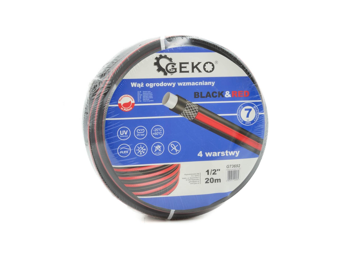 wąż ogrodowy wzmacniany BLACK&RED 1/2" 50m G37501