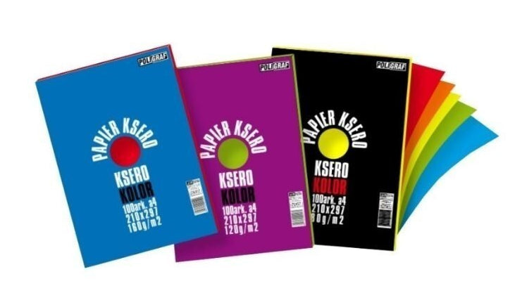 papier ksero kolor 100arkuszy A4 160G/M2