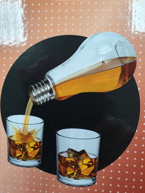 karafka żarówka + 2 szklanki ''60'' LAT ISTNIEJE...