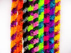 druciki pluszowe przeplatane metalizowane 10szt. mix kolorów 9mm x 50cm dp-0217