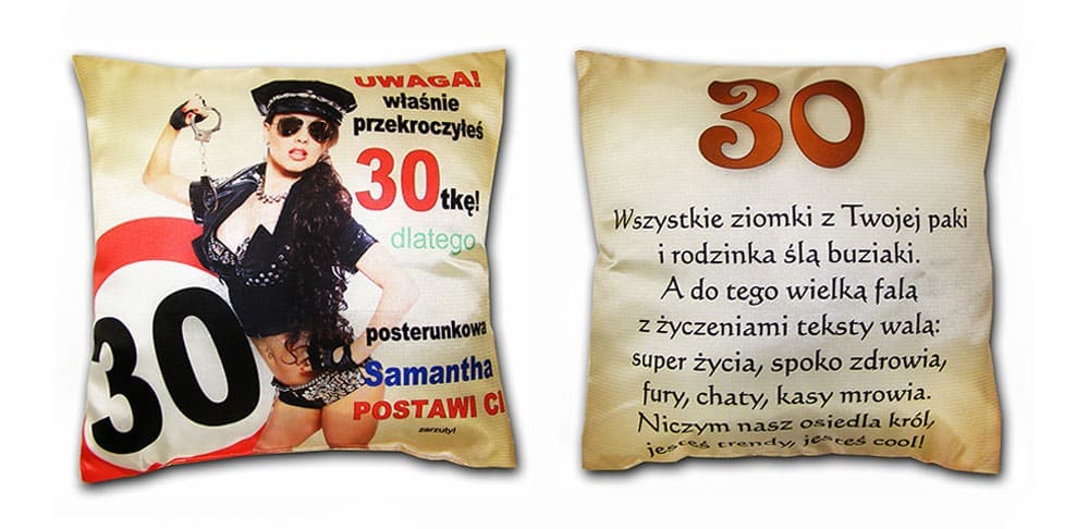 poduszka kolorowa 40x40 URODZINY ''30''