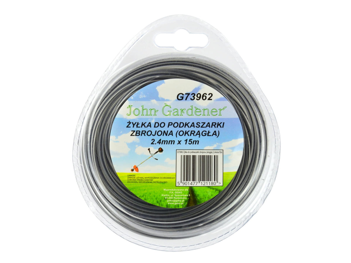żyłka do podkaszarki zbrojona(okrągła) 2,4mm x 15m G73962