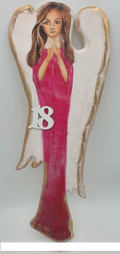 anioł drewniany 18 urodziny 50 cm