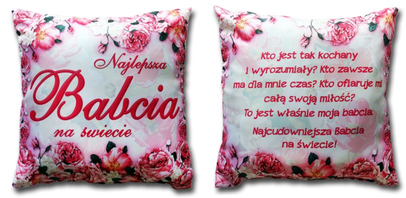 poduszka "S" 35x35 piwonie Babcia | 40