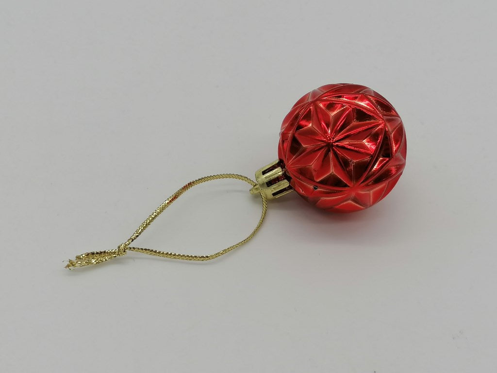 bombki kolorowe 6szt. mix wzorów 4cm