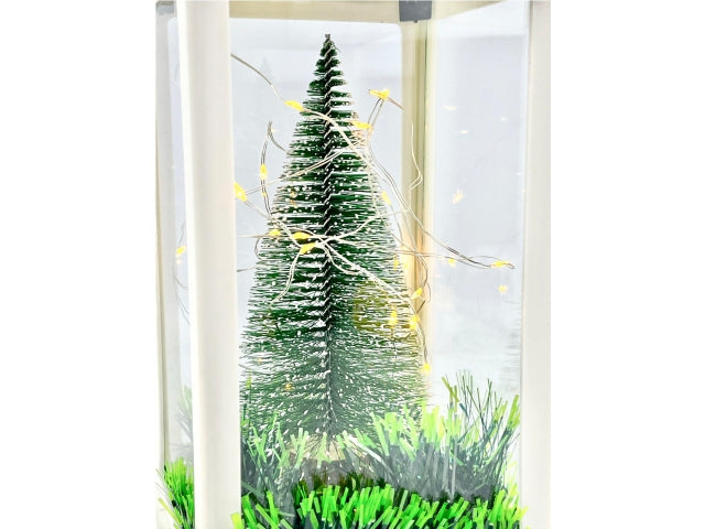 lampion dekoracyjny LED z choinką 7426