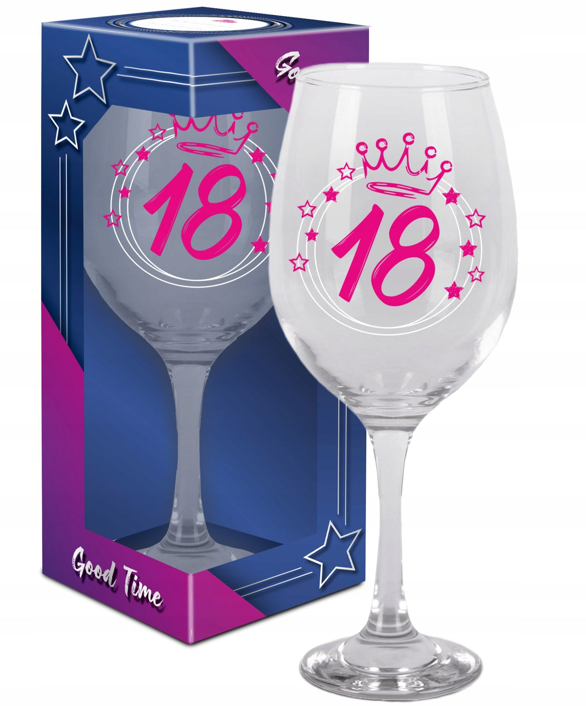 kieliszek do wina prezent na 18 urodziny upominek 580ml GOOD TIME