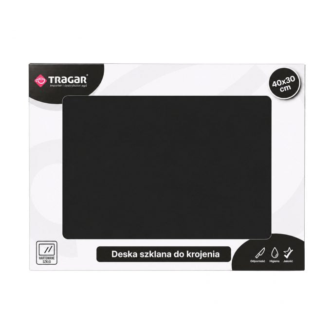 deska szklana 40 x 30cm  czarna TR-671 -2