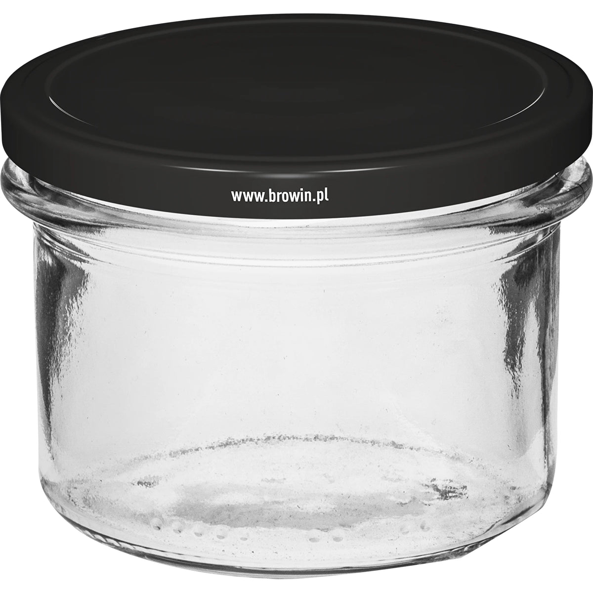 słoik prosty 235 ml (fi82) z zakrętką czarną 6 szt. 132233