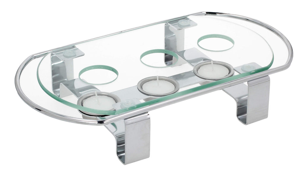 podgrzewacz szklany do potraw na 3 team lights  33,5x17,5x5,5cm  | OD1314