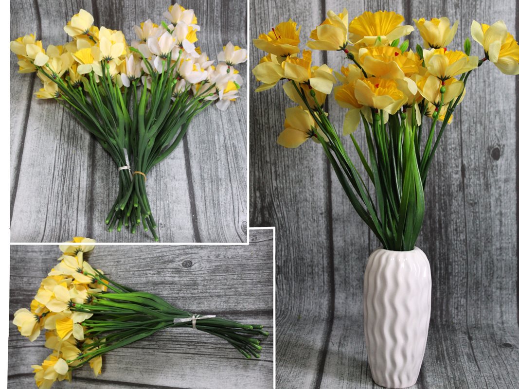 kwiat żonkil łodyga 3 kwiaty 52 cm KBU-18102