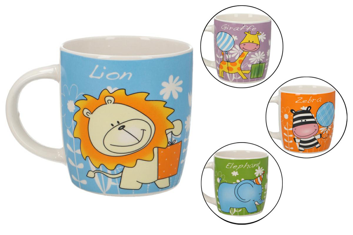 kubek ceramiczny w ozdobnym kartoniku 320 ml zwierzaki