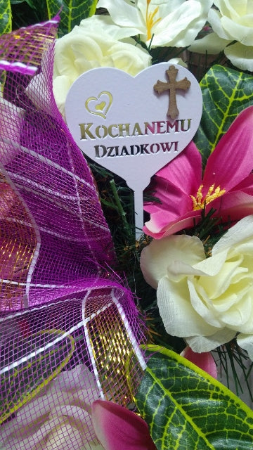 serce na piku  3szt. KOCHANEMU DZIADKOWI