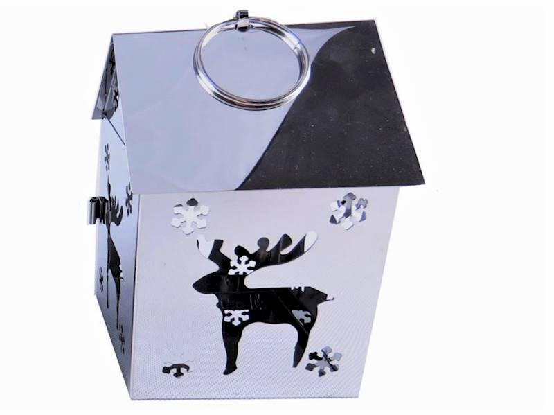 latarnia metalowa BOŻE NARODZENIE 18x13x12 cm.