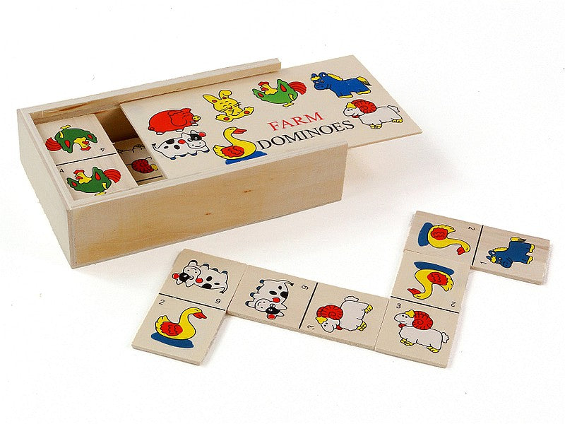 domino drewniane zwierzaki
