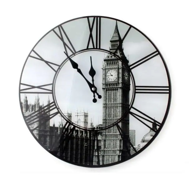 zegar ścienny szklany 30x4cm BIG BEN