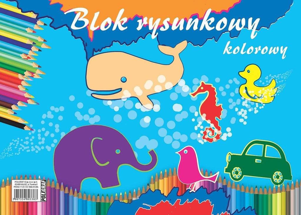 blok rysunkowy 10szt. kolor A3/20K